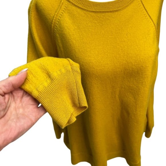 J. Crew Merino Wool Mustard Swing Sweater Oversized Size XL - Picture 6 of 12